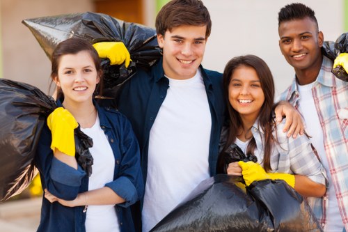 Professional team clearing a house in Dalston